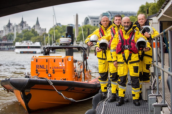 RNLI Team - Stephen Wheatley at the front